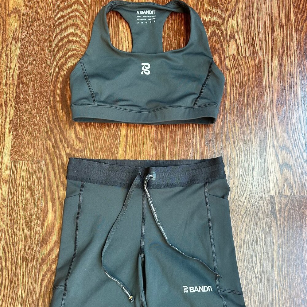 Bandit Stamina running set (shorts and bra)- like new, black, size S